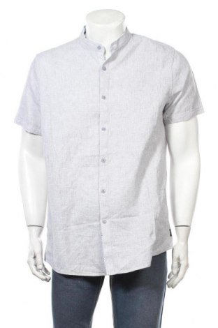 Herrenhemd Indigo, Größe XXL, Farbe Grau, 55% Leinen, 45% Baumwolle, Preis 27,17 €