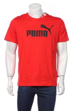 Мъжка тениска PUMA, Размер L, Цвят Червен, Памук, Цена 43,47 лв.