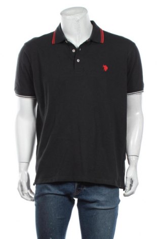 Мъжка тениска U.S. Polo Assn., Размер XL, Цвят Черен, Памук, Цена 69,00 лв.