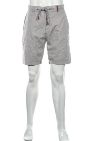 Мъжки къс панталон Indicode, Размер L, Цвят Сив, 55% лен, 45% памук, Цена 51,75 лв.