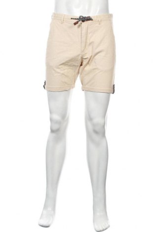 Мъжки къс панталон Indicode, Размер M, Цвят Екрю, 55% памук, 45% лен, Цена 11,80 лв.