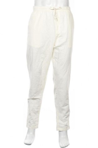 Мъжки панталон Anerkjendt, Размер L, Цвят Бял, 55% лен, 45% памук, Цена 54,75 лв.