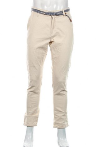 Мъжки панталон Indicode, Размер M, Цвят Бежов, 55% лен, 45% памук, Цена 13,60 лв.
