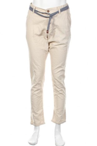 Мъжки панталон Indicode, Размер M, Цвят Бежов, 55% лен, 45% памук, Цена 24,96 лв.