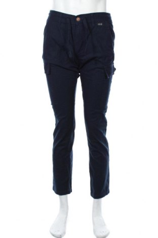 Мъжки панталон Indicode, Размер M, Цвят Син, 55% лен, 45% памук, Цена 24,48 лв.