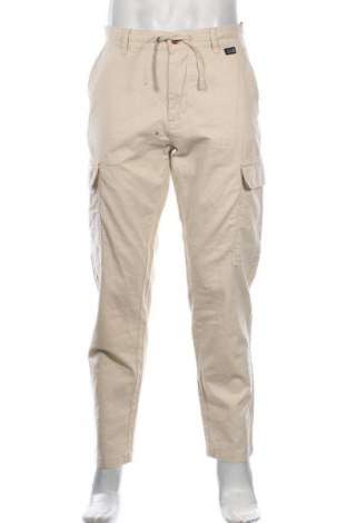Męskie spodnie Indicode, Rozmiar L, Kolor ecru, 55% len, 45% bawełna, Cena 64,60 zł