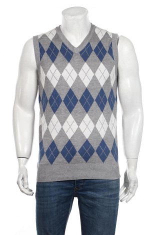 Мъжки пуловер, Размер L, Цвят Сив, 45% вълна, 10% кашмир, 30% акрил, 15% еластан, Цена 5,88 лв.