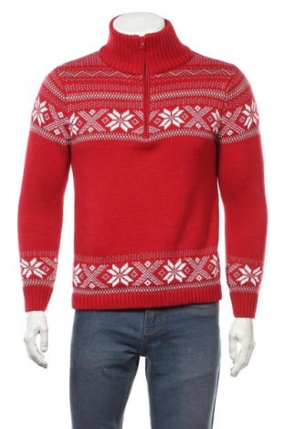 Мъжки пуловер, Размер L, Цвят Червен, Акрил, Цена 33,60 лв.