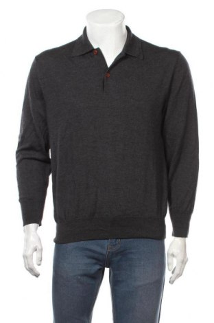 Мъжки пуловер Barneys, Размер L, Цвят Сив, Мерино, Цена 33,60 лв.