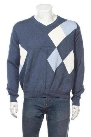 Мъжки пуловер Belika, Размер L, Цвят Син, Памук, Цена 37,01 лв.