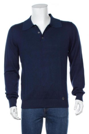 Мъжки пуловер Dreimaster, Размер M, Цвят Син, 60% вискоза, 40% памук, Цена 125,40 лв.