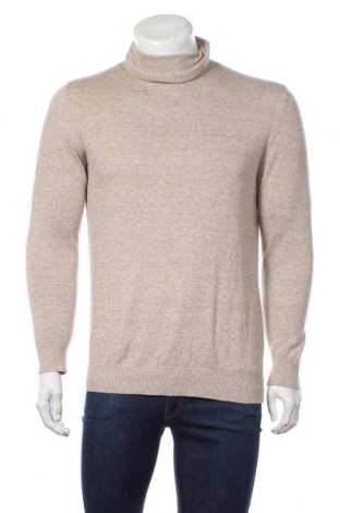 Мъжки пуловер H&M, Размер M, Цвят Бежов, Памук, Цена 33,60 лв.