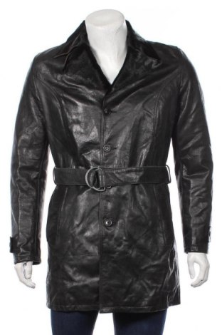 Мъжко кожено яке Messagerie, Размер M, Цвят Черен, Естествена кожа, естествен косъм, Цена 102,90 лв.