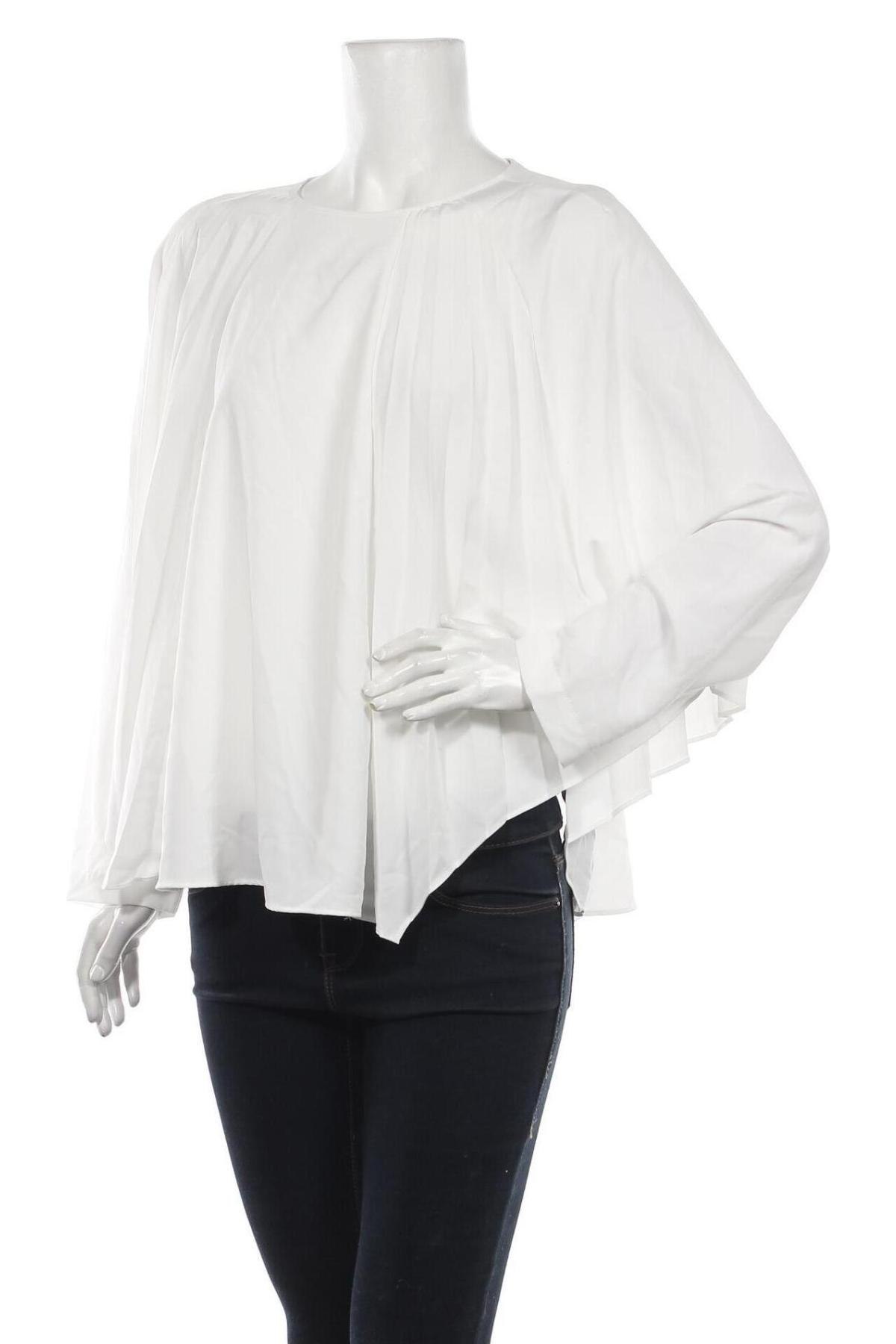 Дамска блуза Zara, Размер XL, Цвят Бял, Полиестер, Цена 31,50 лв.