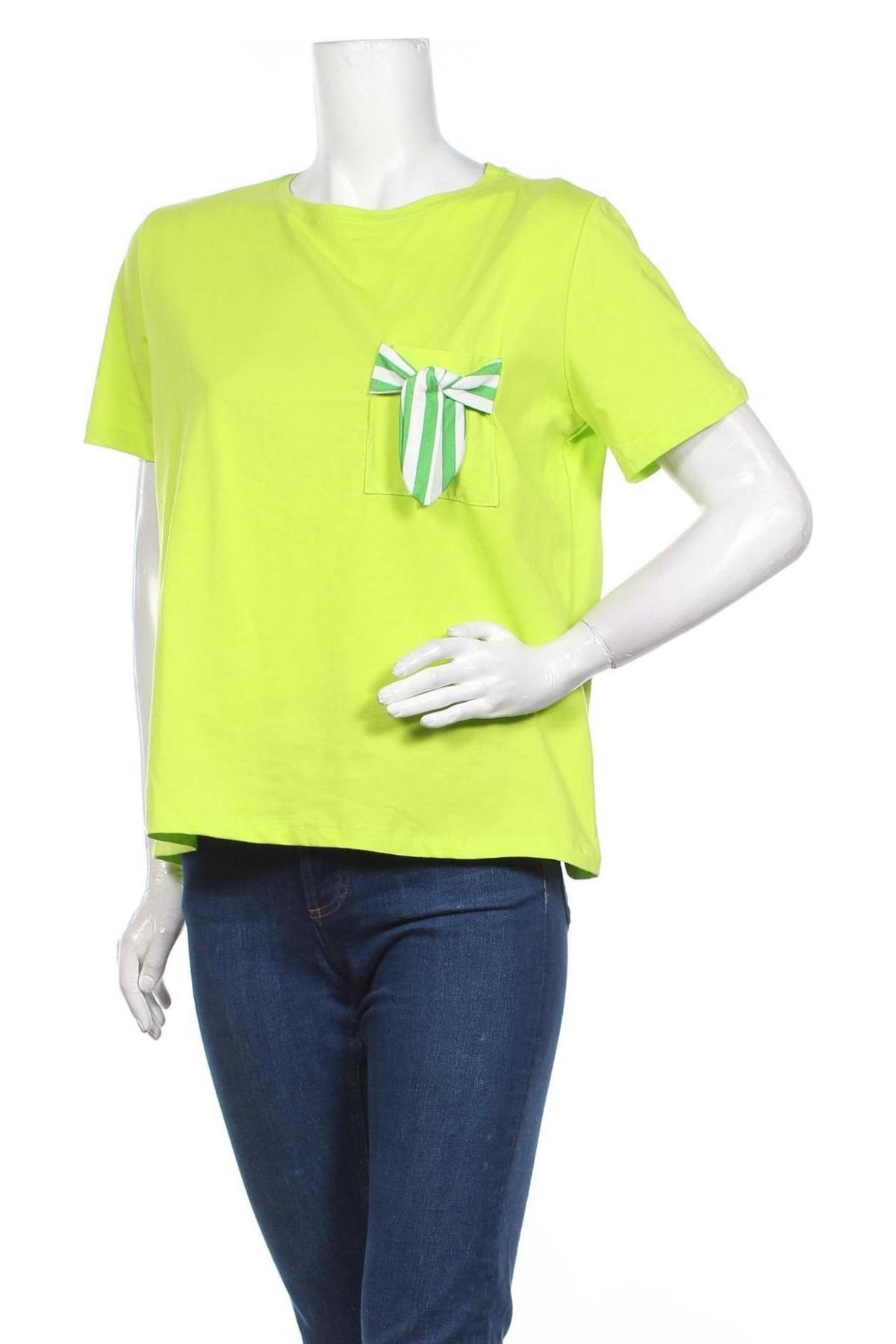 Damski T-shirt Rinascimento, Rozmiar L, Kolor Zielony, 100% bawełna, Cena 148,13 zł