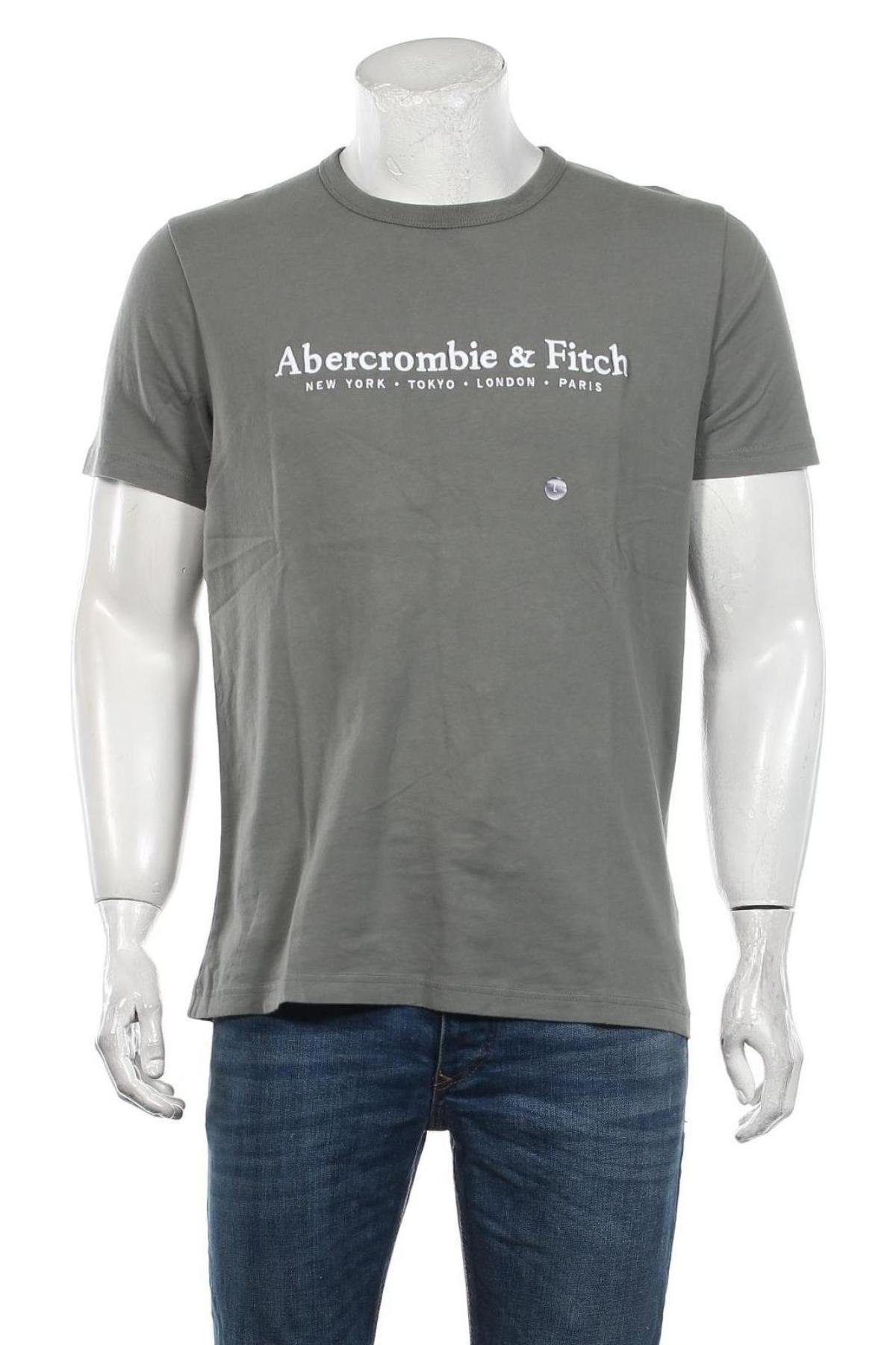 Мъжка тениска Abercrombie & Fitch, Размер L, Цвят Зелен, Памук, Цена 59,00 лв.