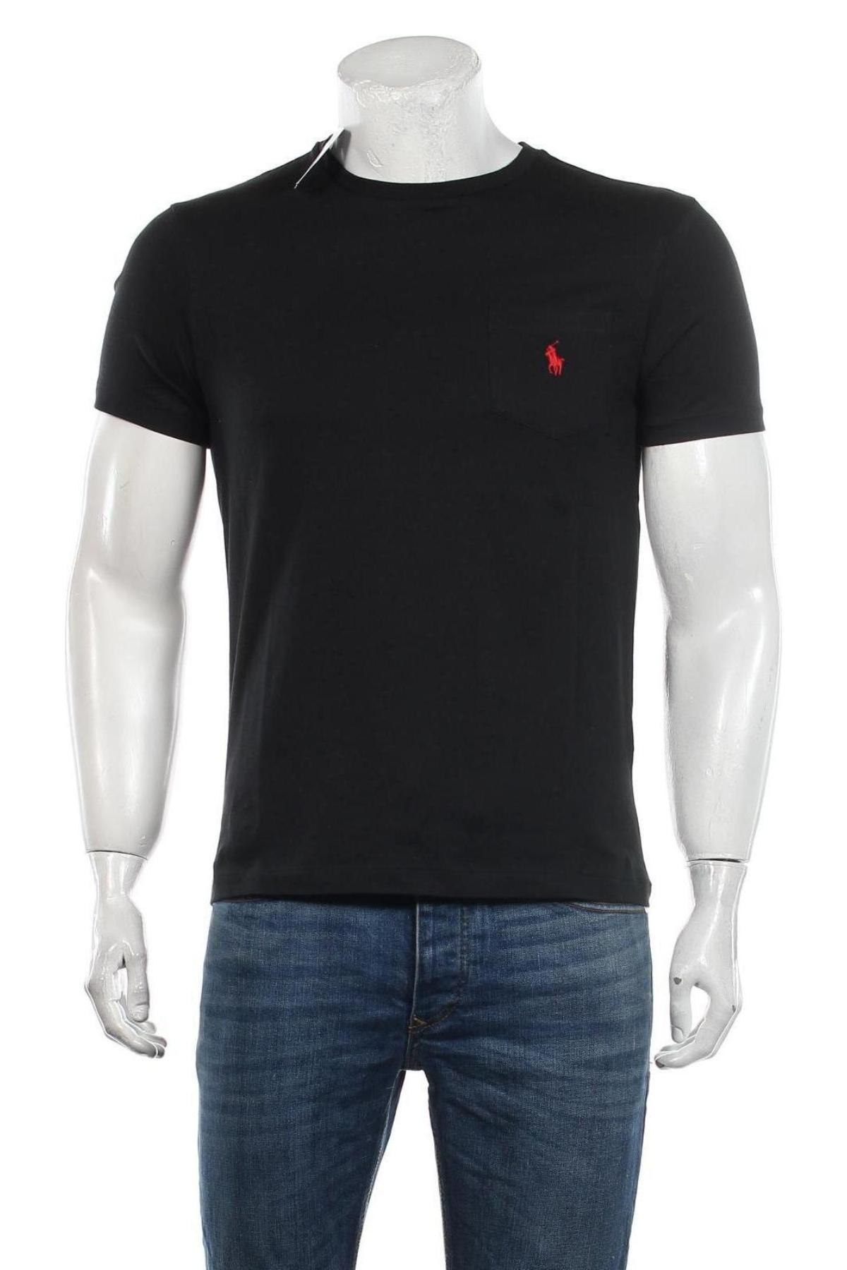 Мъжка тениска Polo By Ralph Lauren, Размер M, Цвят Черен, 100% памук, Цена 89,25 лв.