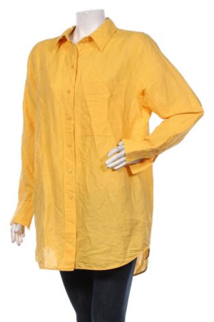 Дамска риза COS, Размер M, Цвят Жълт, 71% лен, 29% полиестер, Цена 94,60 лв.