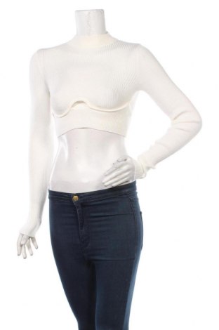 Дамски пуловер Bershka, Размер S, Цвят Бял, Цена 31,05 лв.