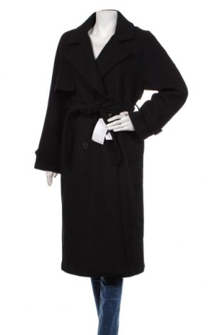 Γυναικείο παλτό Bershka, Μέγεθος M, Χρώμα Μαύρο, Τιμή 46,08 €