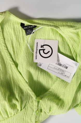 Γυναικεία μπλούζα Monki, Μέγεθος XXS, Χρώμα Πράσινο, Τιμή 8,33 €