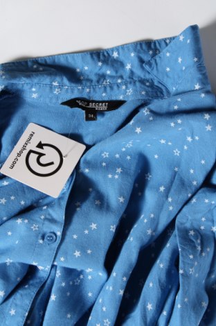 Γυναικείο πουκάμισο Top Secret, Μέγεθος XS, Χρώμα Μπλέ, Τιμή 4,06 €
