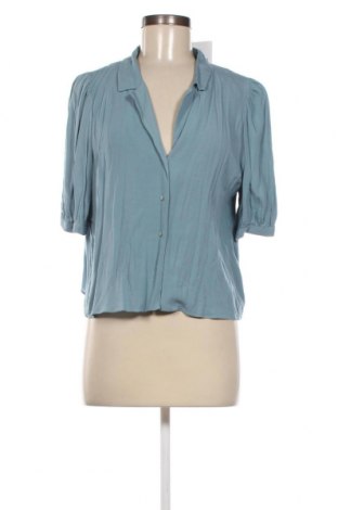 Γυναικείο πουκάμισο Zara, Μέγεθος L, Χρώμα Πράσινο, Τιμή 15,50 €