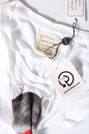 Γυναικείο t-shirt Eleven Paris x Life is a joke, Μέγεθος XS, Χρώμα Λευκό, Τιμή 12,62 €