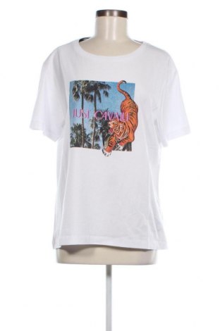Damski T-shirt Just Cavalli, Rozmiar XL, Kolor Biały, Cena 264,37 zł
