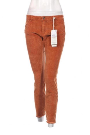 Pantaloni de velvet de femei Pull&Bear, Mărime M, Culoare Portocaliu, Preț 31,78 Lei