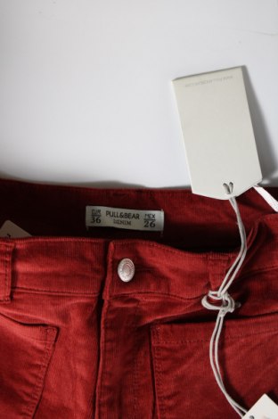 Γυναικείο κοτλέ παντελόνι Pull&Bear, Μέγεθος S, Χρώμα Κόκκινο, Τιμή 3,79 €