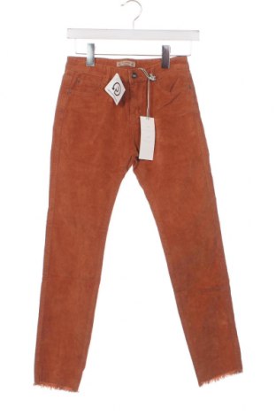 Pantaloni de velvet de femei Pull&Bear, Mărime XS, Culoare Portocaliu, Preț 24,21 Lei