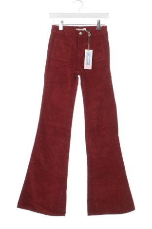 Γυναικείο κοτλέ παντελόνι Pull&Bear, Μέγεθος XS, Χρώμα Κόκκινο, Τιμή 3,79 €