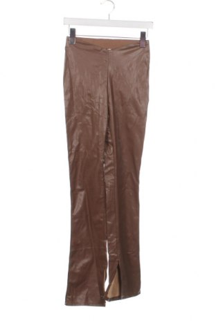 Дамски кожен панталон H&M Divided, Размер XS, Цвят Кафяв, Цена 4,64 лв.