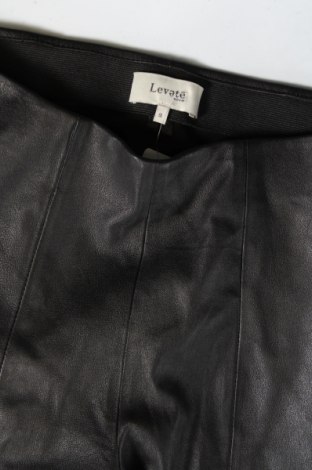 Дамски кожен панталон Levete Room, Размер S, Цвят Черен, Цена 24,82 лв.