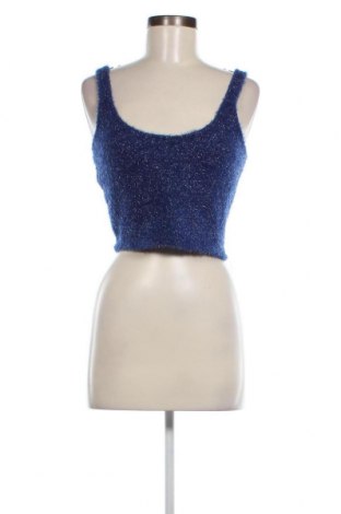 Γυναικείο αμάνικο μπλουζάκι Bershka, Μέγεθος L, Χρώμα Μπλέ, Τιμή 1,66 €