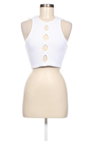 Γυναικείο αμάνικο μπλουζάκι Tally Weijl, Μέγεθος S, Χρώμα Λευκό, Τιμή 4,44 €
