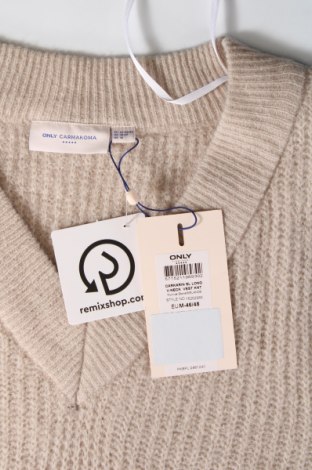 Γυναικείο πουλόβερ ONLY Carmakoma, Μέγεθος M, Χρώμα  Μπέζ, Τιμή 8,63 €
