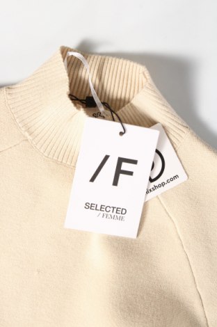 Дамски пуловер Selected Femme, Размер S, Цвят Бежов, Цена 45,10 лв.
