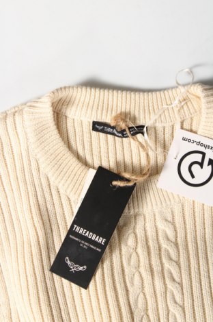 Дамски пуловер Threadbare, Размер M, Цвят Бежов, Цена 9,66 лв.