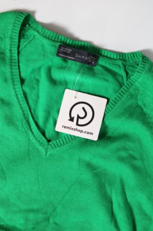 Дамски пуловер Zara, Размер L, Цвят Зелен, Цена 10,00 лв.