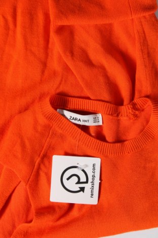 Дамски пуловер Zara Knitwear, Размер S, Цвят Оранжев, Цена 3,00 лв.
