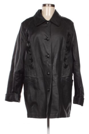 Дамско кожено яке, Размер XL, Цвят Черен, Цена 29,96 лв.