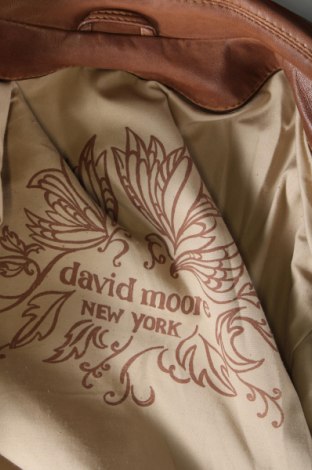 Γυναικείο δερμάτινο μπουφάν David Moore, Μέγεθος L, Χρώμα Καφέ, Τιμή 49,80 €