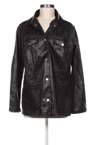Дамско кожено яке H&M Divided, Размер L, Цвят Черен, Цена 14,21 лв.