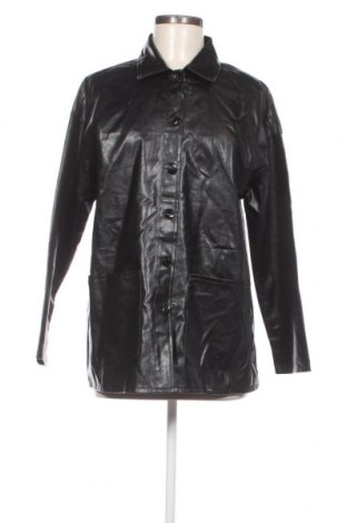 Γυναικείο δερμάτινο μπουφάν SHEIN, Μέγεθος XS, Χρώμα Μαύρο, Τιμή 10,61 €
