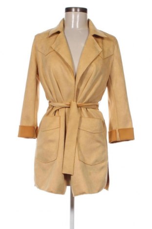 Palton de femei Bershka, Mărime XS, Culoare Galben, Preț 31,58 Lei
