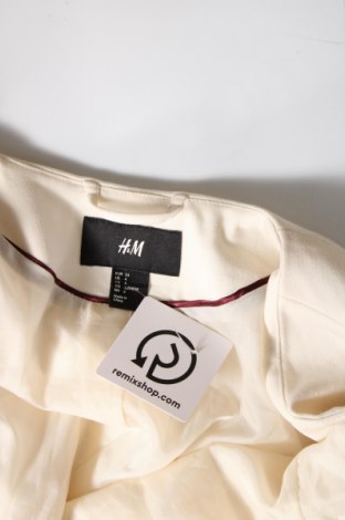 Γυναικείο σακάκι H&M, Μέγεθος XS, Χρώμα Εκρού, Τιμή 27,22 €