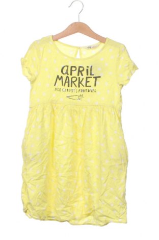 Детска рокля H&M, Размер 6-7y/ 122-128 см, Цвят Жълт, Цена 6,50 лв.