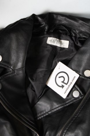 Detská kožená bunda  H&M, Veľkosť 14-15y/ 168-170 cm, Farba Čierna, Cena  9,17 €